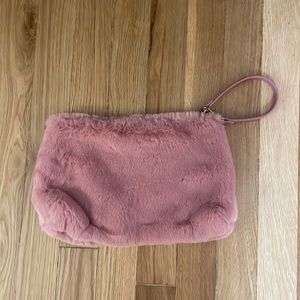 Anthropologie Faux Fur Wristlet